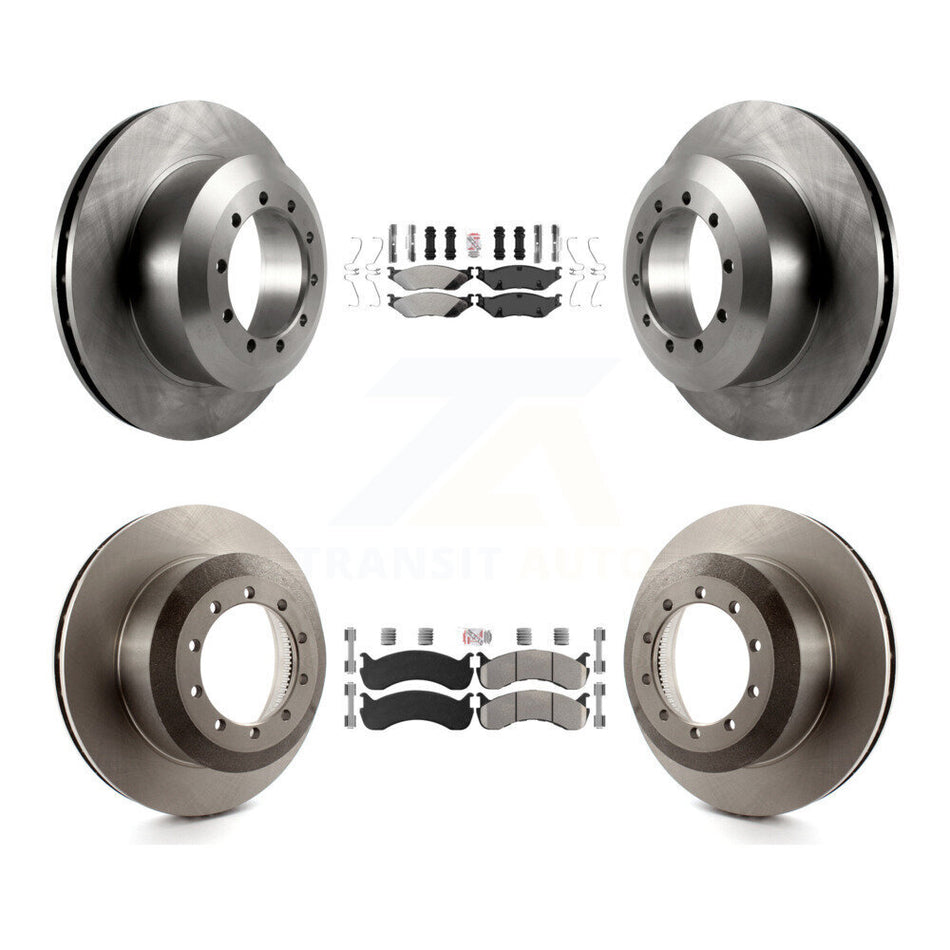 Front Rear Semi-Metallic Pad & Brake Rotors Kit For Ford F-59 Commercial Stripped Chassis K8A-106762