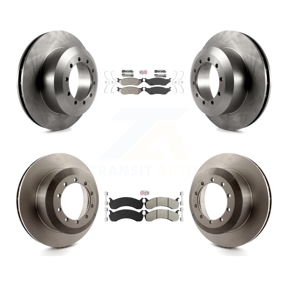 Front Rear Semi-Metallic Pad & Brake Rotors Kit For Ford F-59 Commercial Stripped Chassis K8A-106763