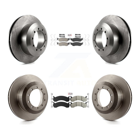 Front Rear Semi-Metallic Pad & Brake Rotors Kit For Ford F-59 Commercial Stripped Chassis K8A-106763