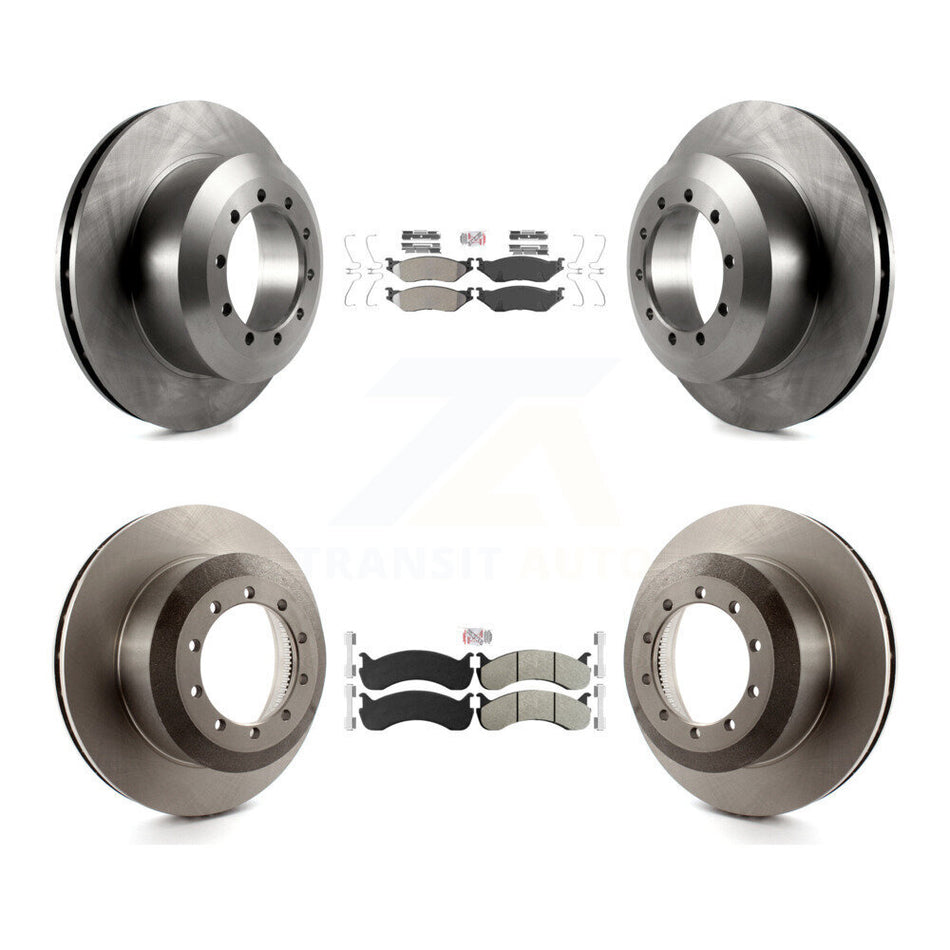 Front Rear Semi-Metallic Pad & Brake Rotors Kit For Ford F-59 Commercial Stripped Chassis K8A-106763
