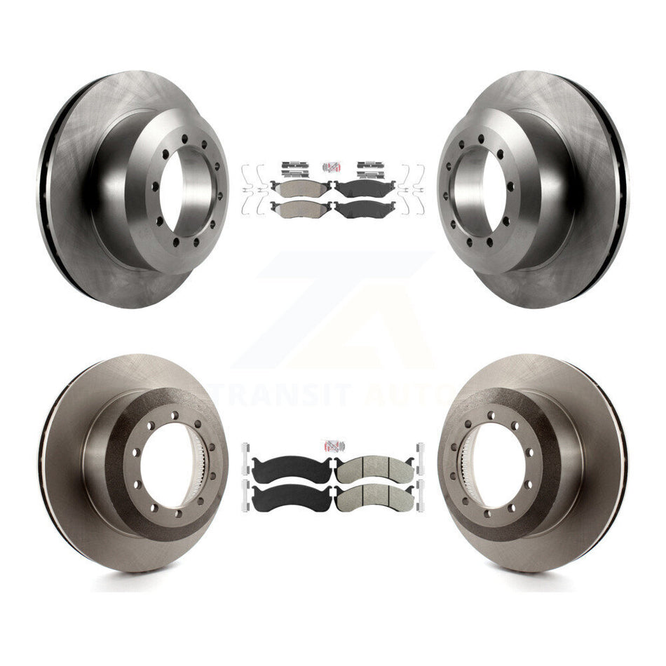 Front Rear Semi-Metallic Pad & Brake Rotors Kit For Ford F-59 Commercial Stripped Chassis K8A-106763