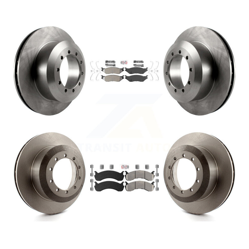 Front Rear Semi-Metallic Pad & Brake Rotors Kit For Ford F-59 Commercial Stripped Chassis K8A-106764