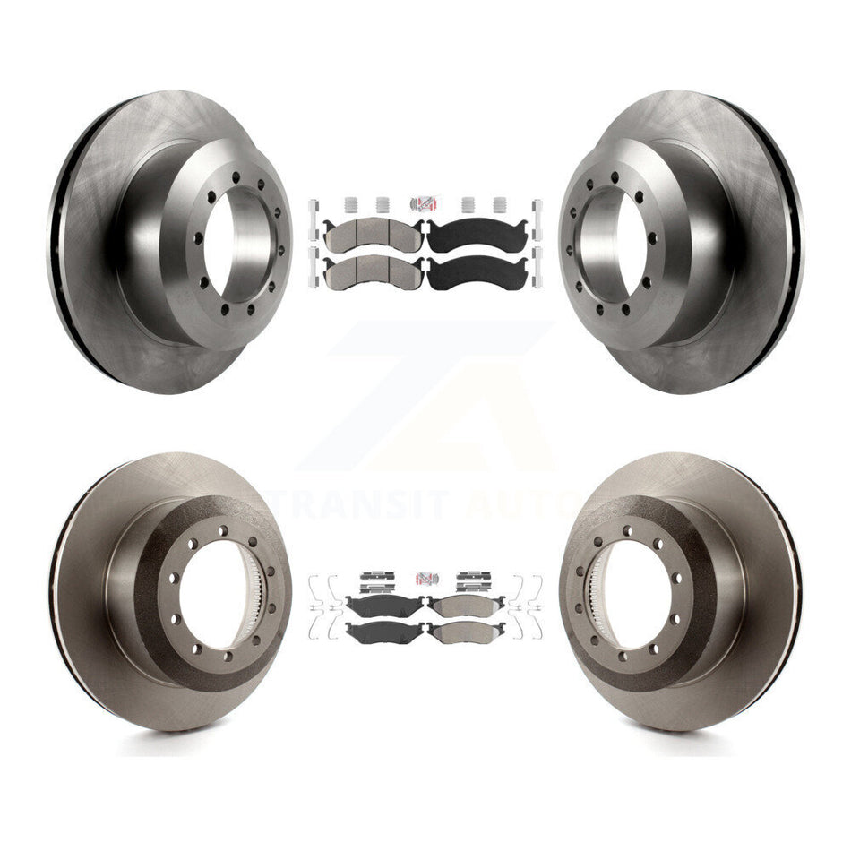 Front Rear Semi-Metallic Pad & Disc Brake Rotors Kit For Ford F-53 Motorhome Chassis F-59 K8A-106766