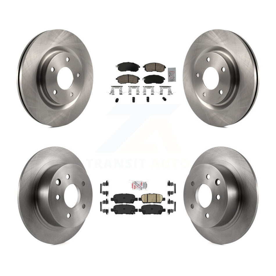 Front Rear Ceramic Pad And Disc Brake Rotors Kit For 2017-2019 Nissan Sentra Turbocharged K8A-106776