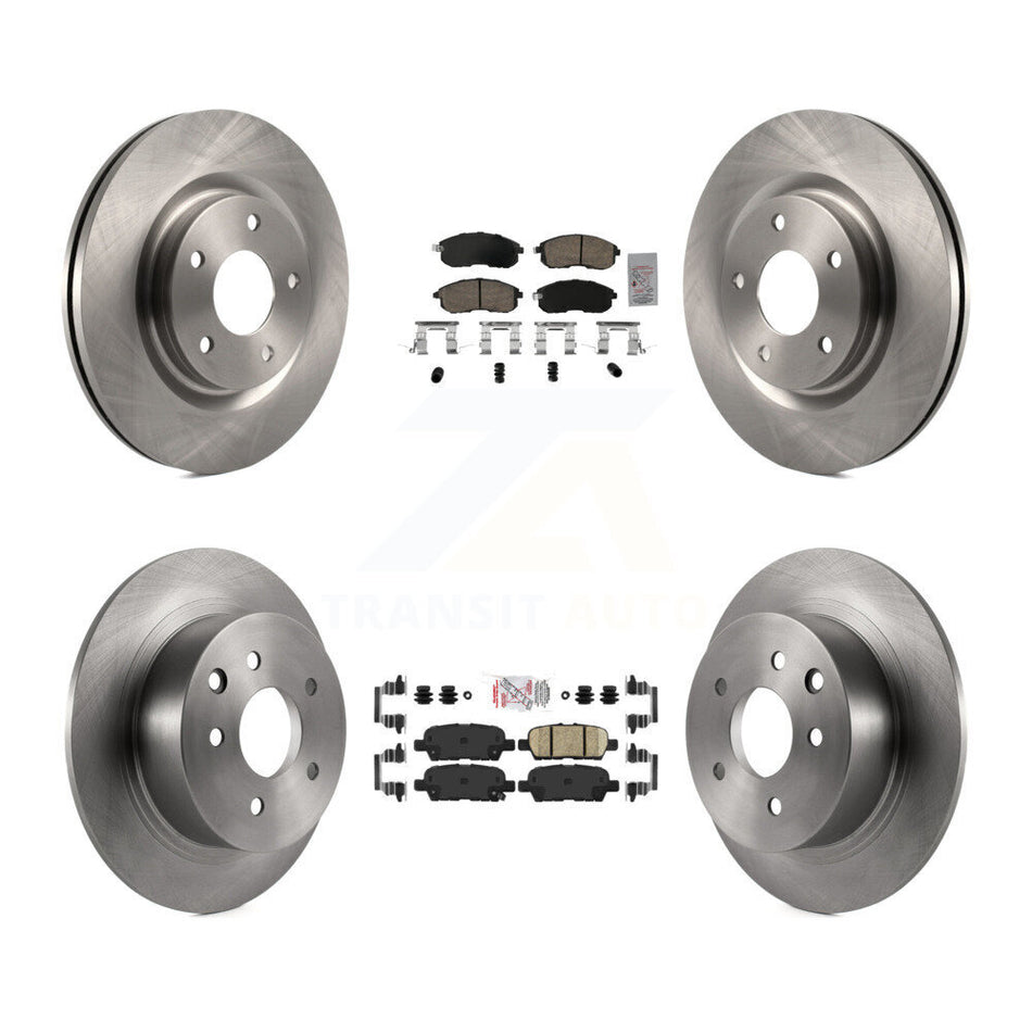 Front Rear Ceramic Pad And Disc Brake Rotors Kit For 2017-2019 Nissan Sentra Turbocharged K8A-106777