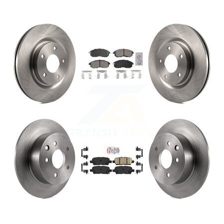Front Rear Ceramic Pad And Disc Brake Rotors Kit For 2017-2019 Nissan Sentra Turbocharged K8A-106778