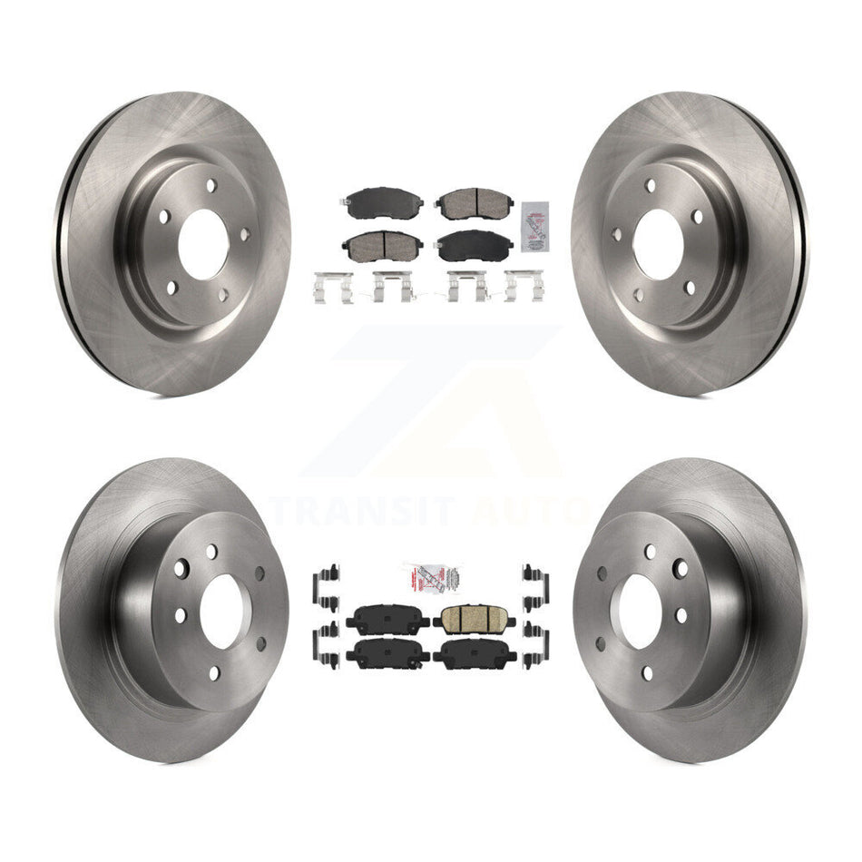 Front Rear Ceramic Pad And Disc Brake Rotors Kit For 2017-2019 Nissan Sentra Turbocharged K8A-106778