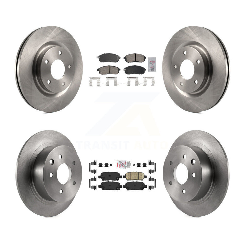 Front Rear Ceramic Pad And Disc Brake Rotors Kit For 2017-2019 Nissan Sentra Turbocharged K8A-106779