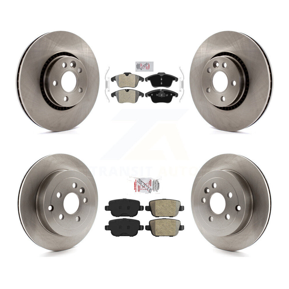 Front Rear Semi-Metallic Pads And Disc Brake Rotors Kit For 2008-2011 Land Rover LR2 K8A-106785