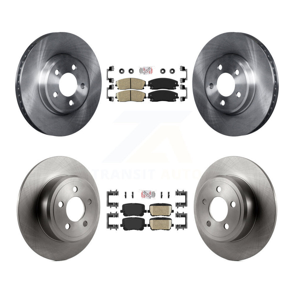 Front Rear Ceramic Pads And Disc Brake Rotors Kit For Dodge Charger Pursuit with RWD 3.6L K8A-106790