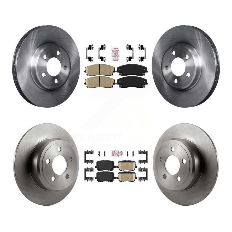 Front Rear Ceramic Pads And Disc Brake Rotors Kit For Dodge Charger Pursuit with RWD 3.6L K8A-106791