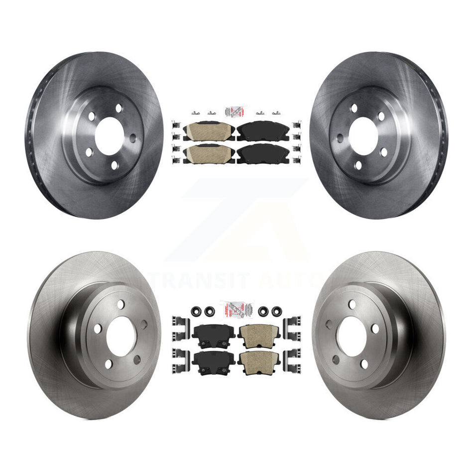 Front Rear Ceramic Pads And Disc Brake Rotors Kit For Dodge Charger Pursuit with RWD 3.6L K8A-106792