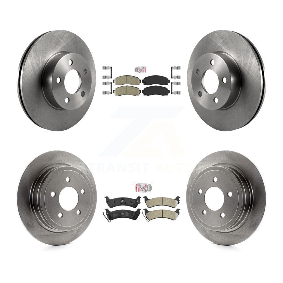 Front Ceramic Rear Semi-Metallic Pad And Brake Rotor Kit For Ford Explorer Sport Trac 4WD K8A-106799