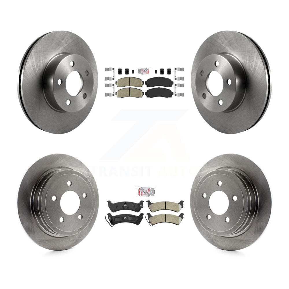 Front Ceramic Rear Semi-Metallic Pad And Brake Rotor Kit For Ford Explorer Sport Trac 4WD K8A-106800