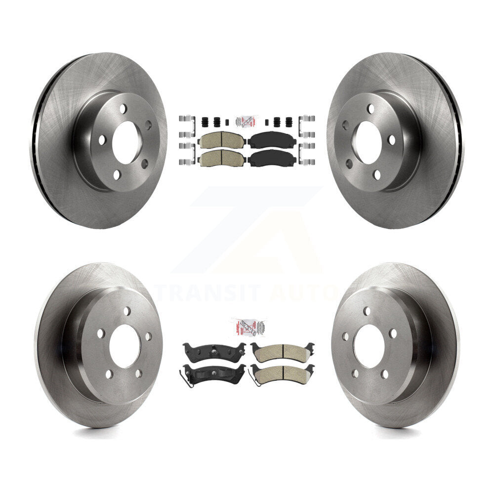 Front Ceramic Rear Semi-Metallic Pad And Brake Rotor Kit For Ford Explorer Sport Trac 4WD K8A-106802