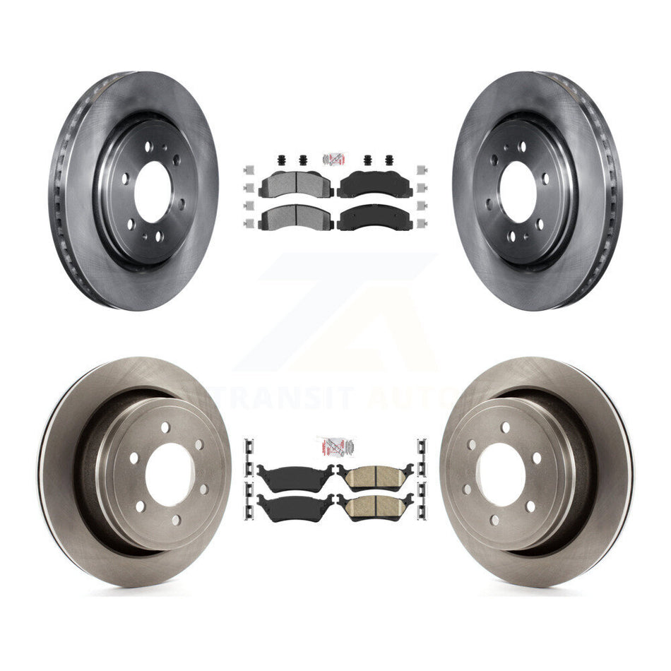 Front Semi-Metallic Rear Ceramic Pads And Disc Brake Rotors Kit For Ford F-150 K8A-106806