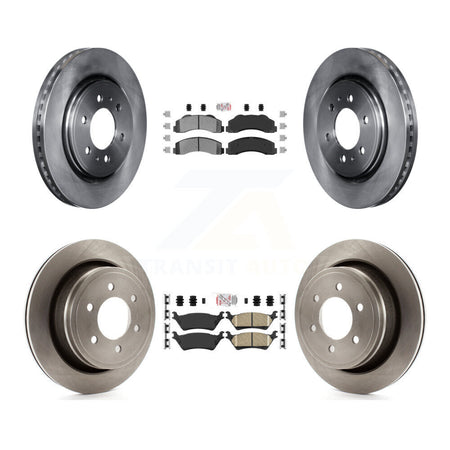 Front Semi-Metallic Rear Ceramic Pads And Disc Brake Rotors Kit For Ford F-150 K8A-106807