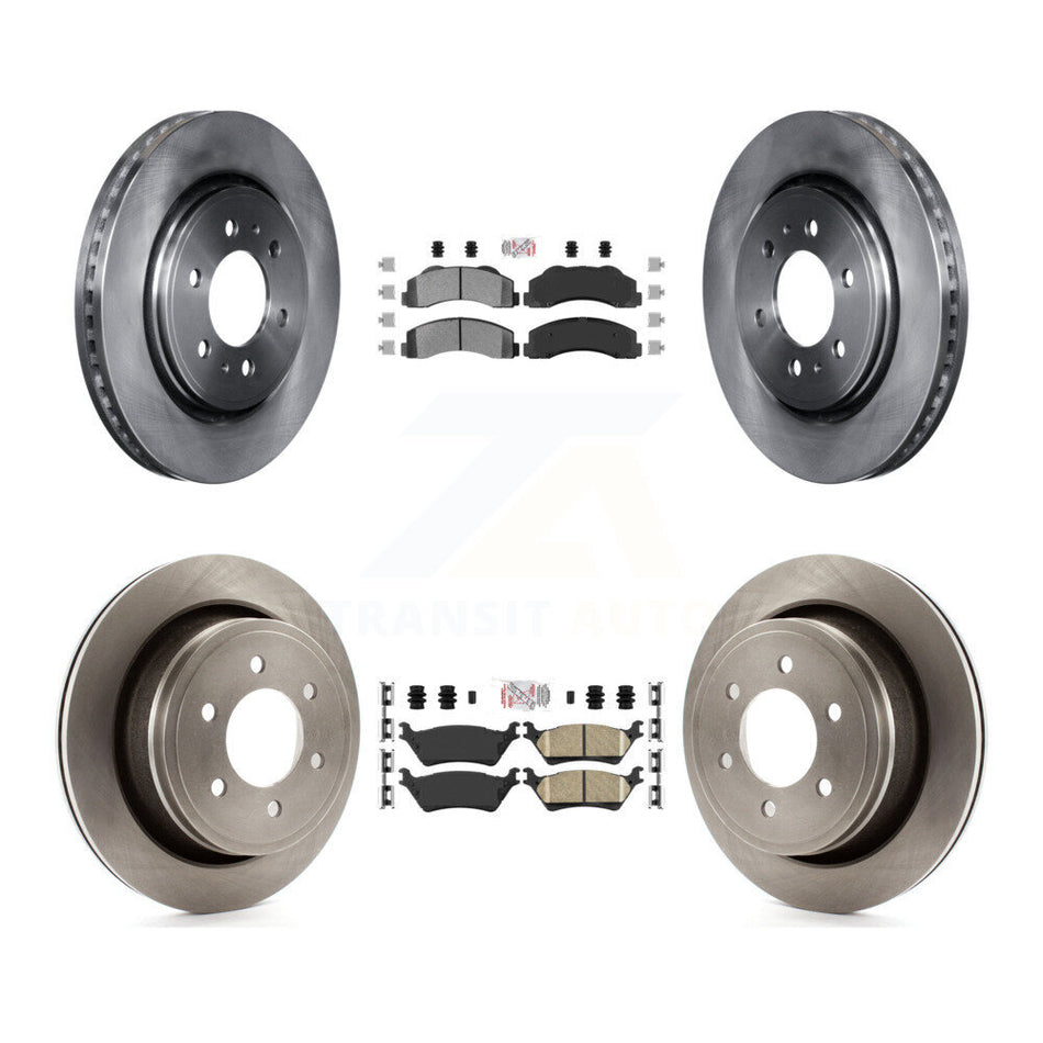 Front Semi-Metallic Rear Ceramic Pads And Disc Brake Rotors Kit For Ford F-150 K8A-106807