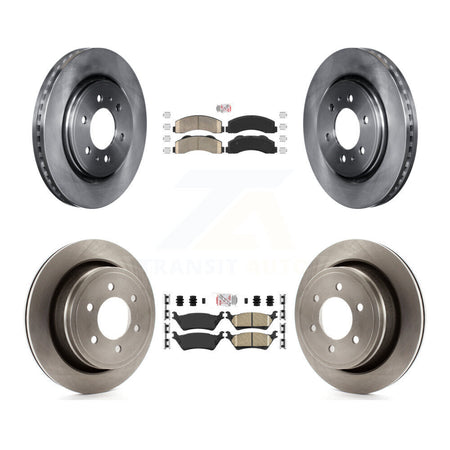 Front Rear Ceramic Pads And Disc Brake Rotors Kit For Ford F-150 K8A-106810