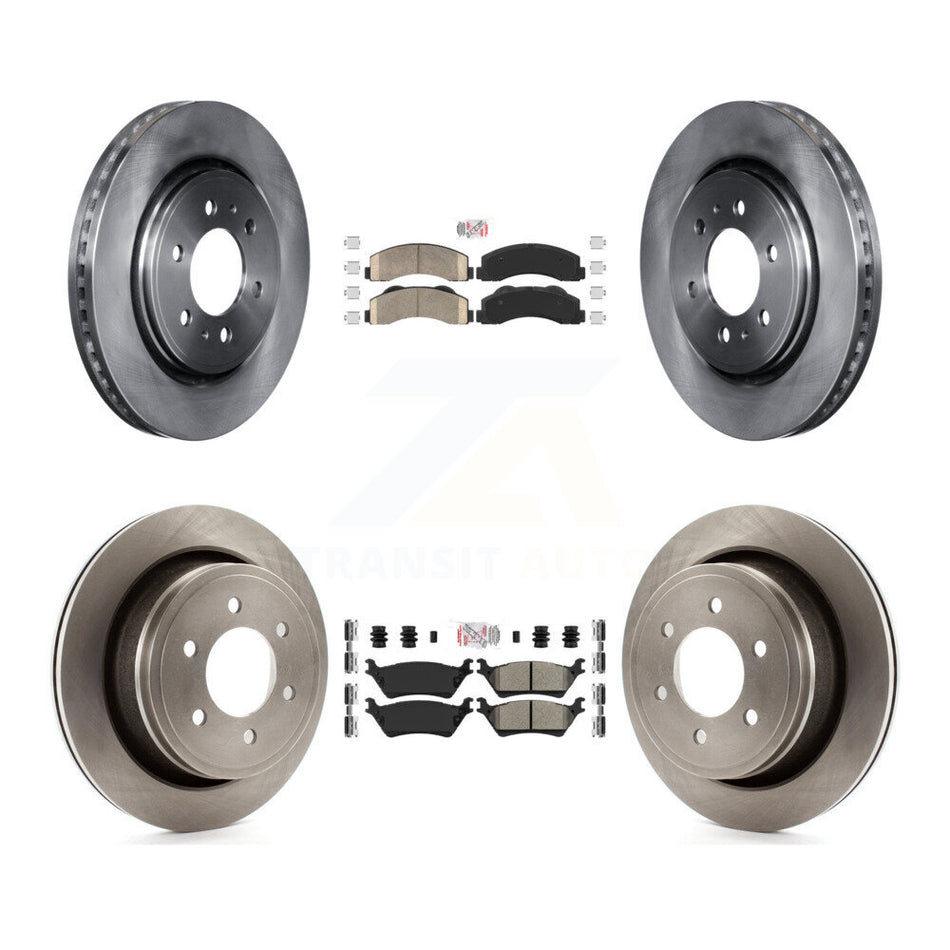 Front Ceramic Rear Semi-Metallic Pads And Disc Brake Rotors Kit For Ford F-150 K8A-106811