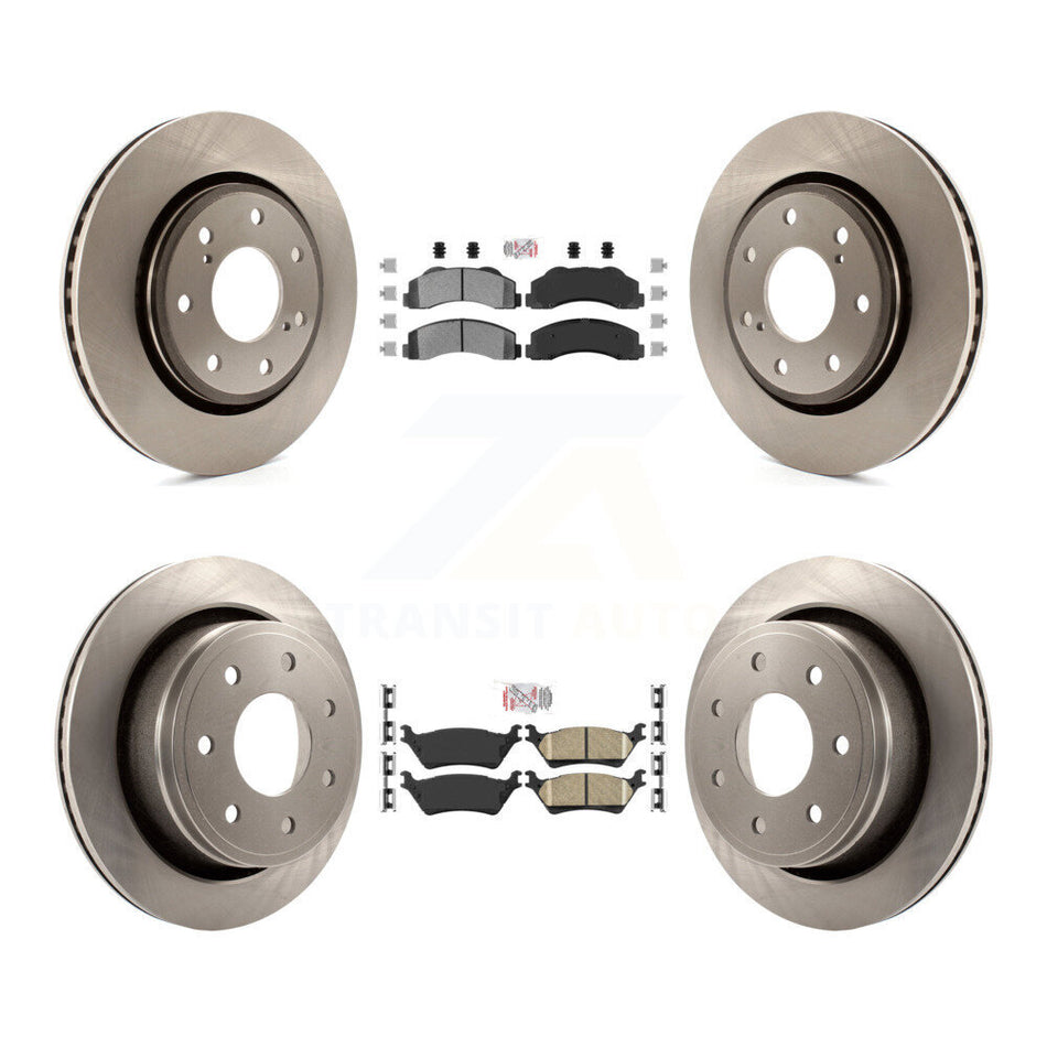 Front Semi-Metallic Rear Ceramic Pad And Brake Rotor Kit For Ford F-150 With 7 Lug Wheels K8A-106812
