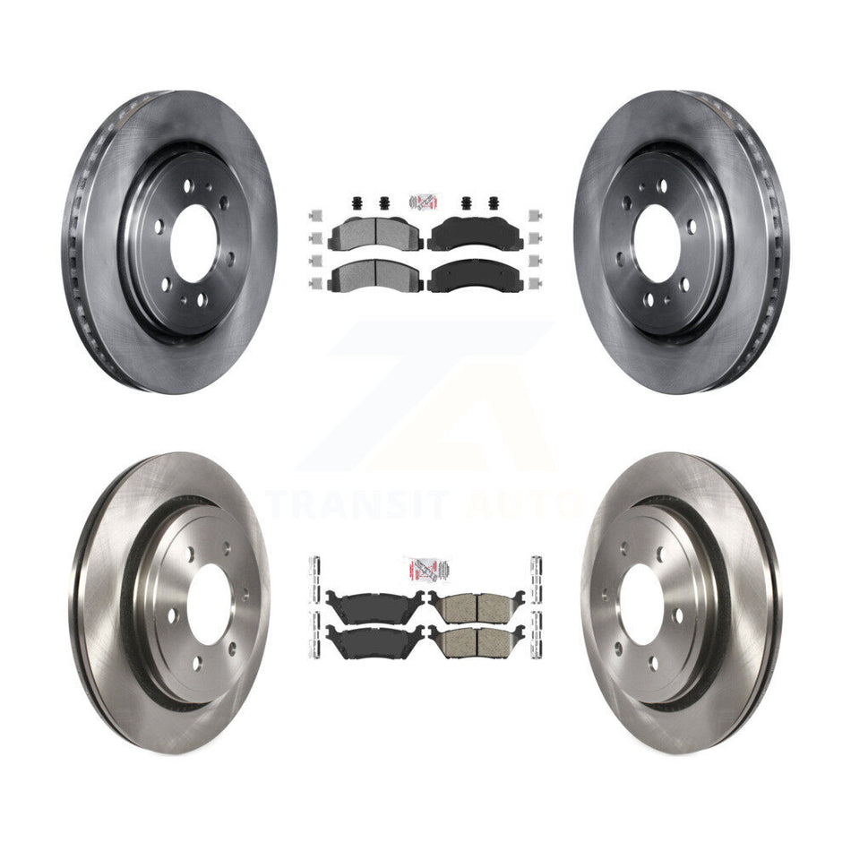 Front Semi-Metallic Rear Ceramic Pads And Disc Brake Rotors Kit For Ford F-150 K8A-106819