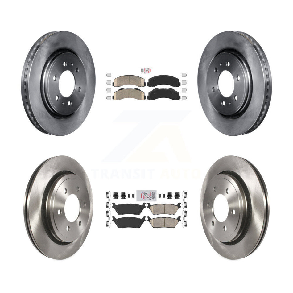 Front Rear Ceramic Pad & Brake Rotor Kit For 15-17 Ford F-150 With Electric Parking K8A-106820