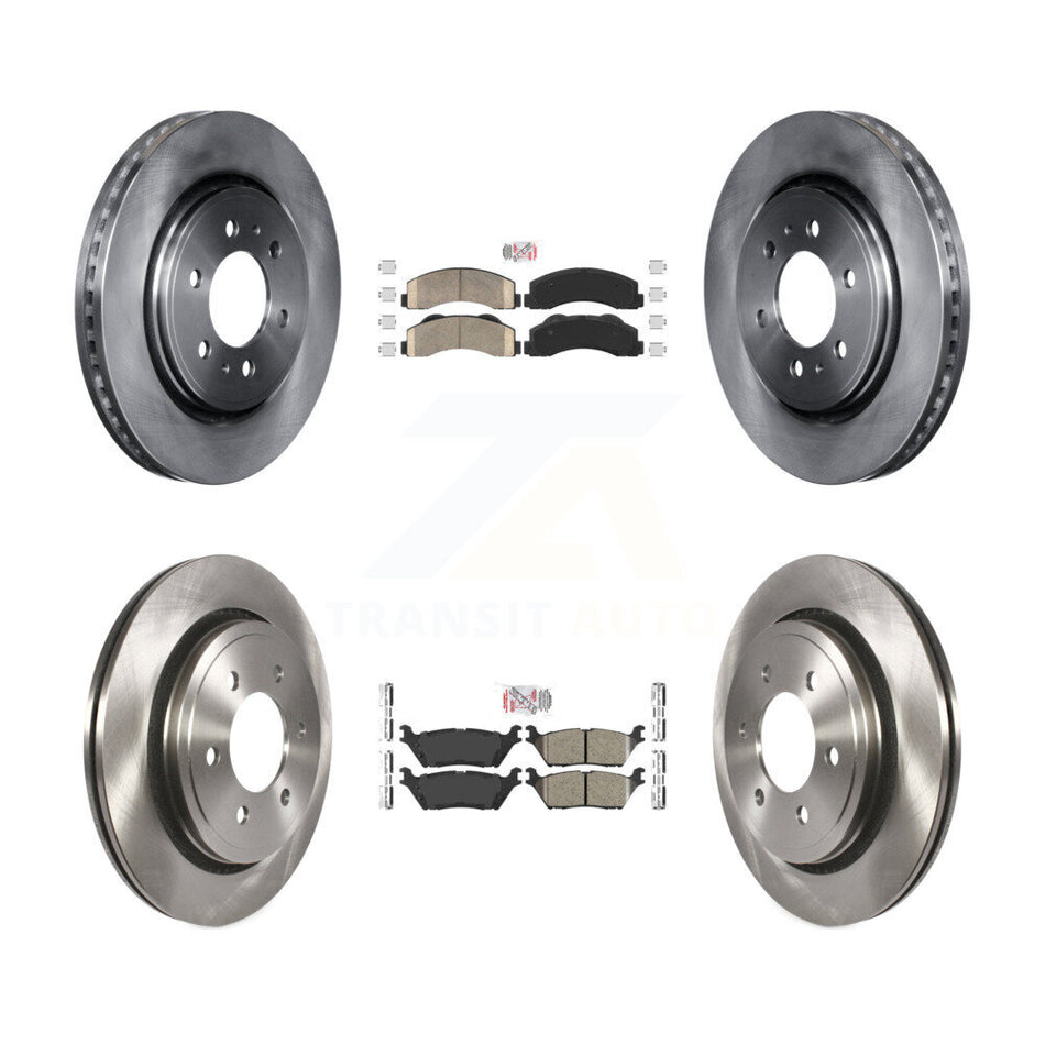 Front Rear Ceramic Pad & Brake Rotor Kit For 15-17 Ford F-150 With Electric Parking K8A-106821