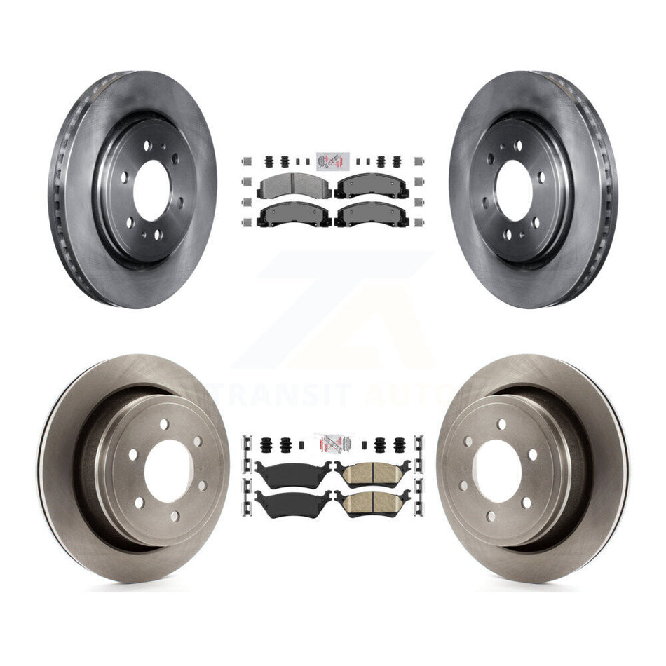 Front Semi-Metallic Rear Ceramic Pads And Disc Brake Rotors Kit For Ford F-150 K8A-106823