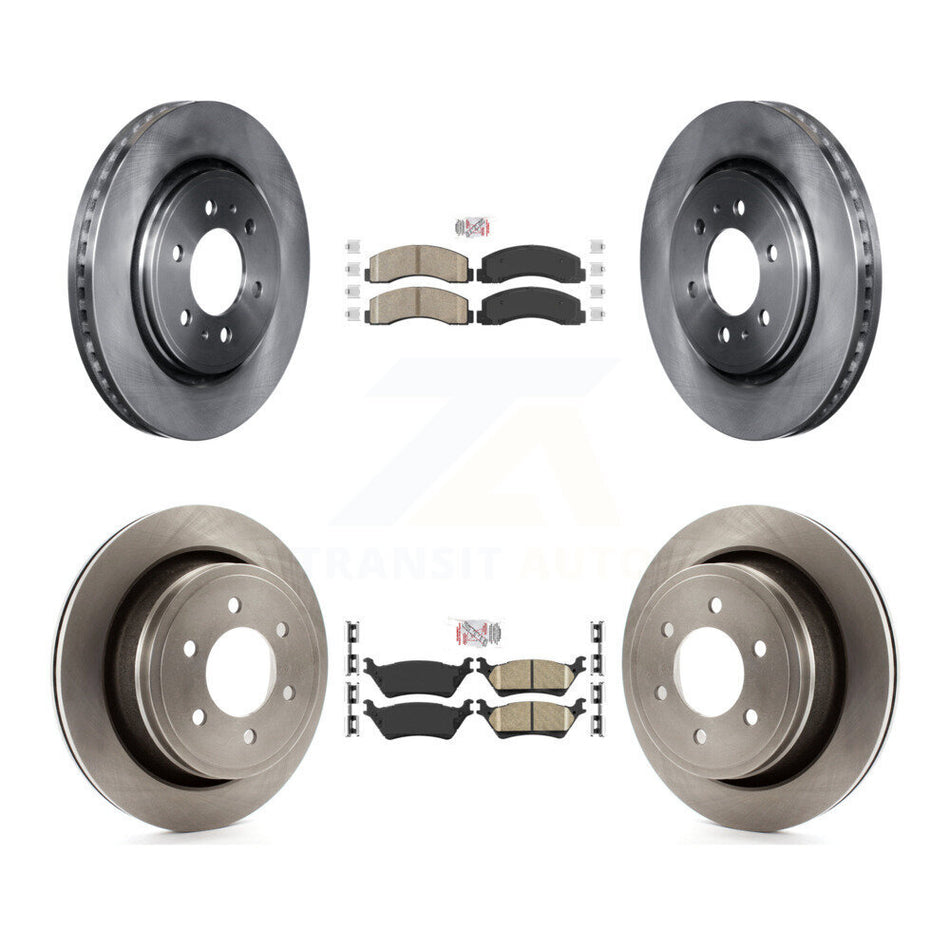 Front Rear Ceramic Pad Brake Rotor Kit For 2018-2020 Ford F-150 With Manual Parking K8A-106825