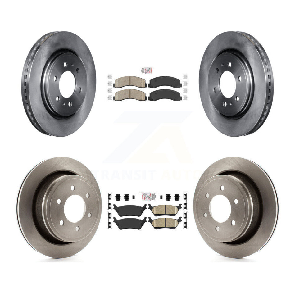 Front Rear Ceramic Pad Brake Rotor Kit For 2018-2020 Ford F-150 With Manual Parking K8A-106826