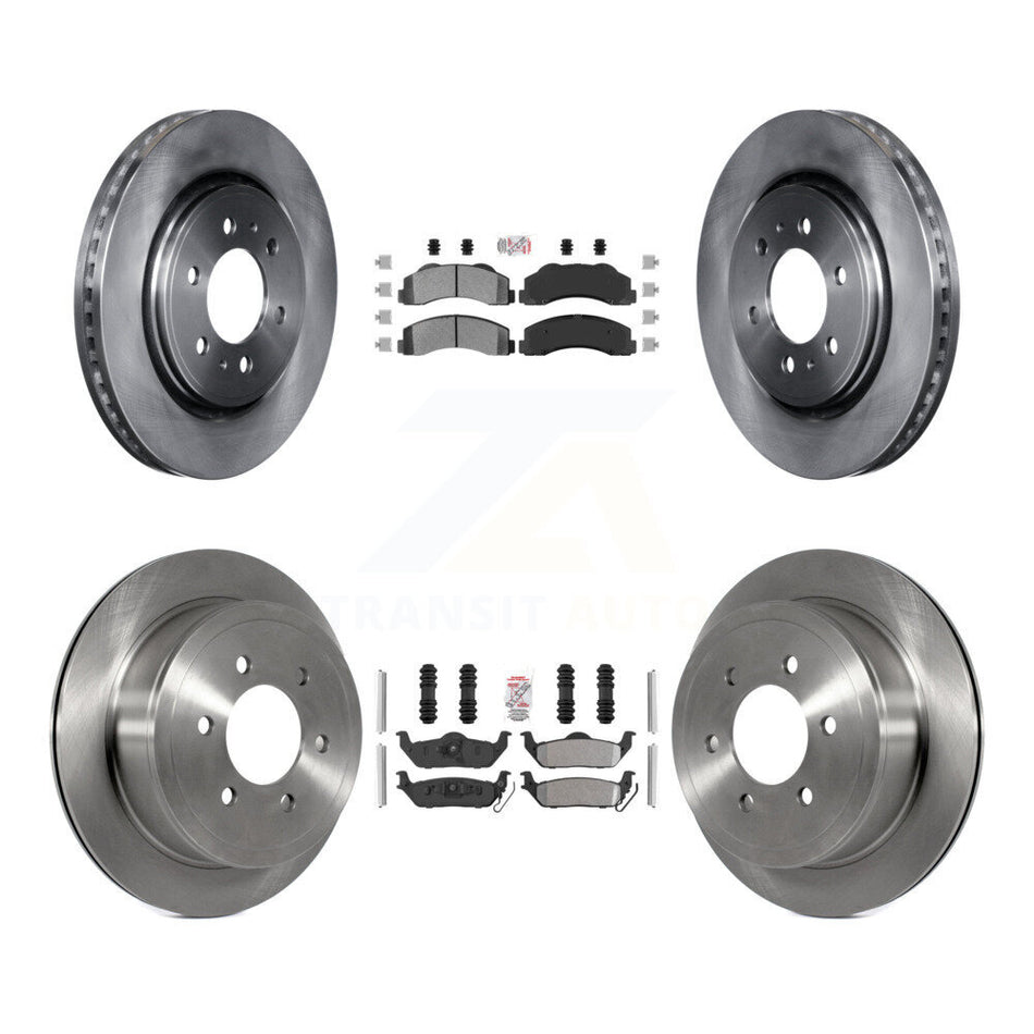 Front Rear Semi-Metallic Pad & Brake Rotor Kit For 2010-2011 Ford F-150 With 6 Lug Wheels K8A-106829