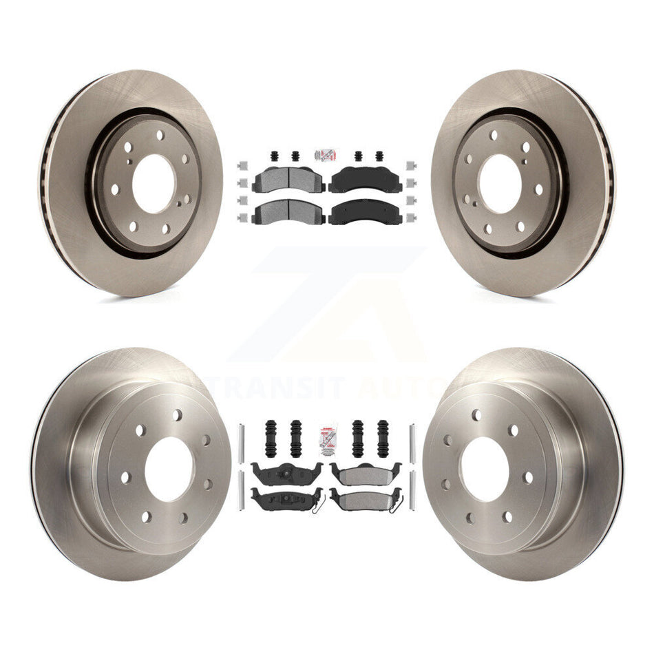 Front Rear Semi-Metallic Pad & Brake Rotor Kit For 2010-2011 Ford F-150 With 7 Lug Wheels K8A-106833