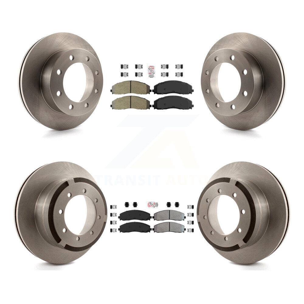 Front Rear Semi-Metallic Pad And Disc Brake Rotors Kit For 2013 Ford F-350 Super Duty 4WD K8A-106836