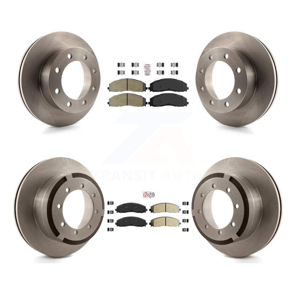 Front Rear Semi-Metallic Pad And Disc Brake Rotors Kit For 2013 Ford F-350 Super Duty 4WD K8A-106837