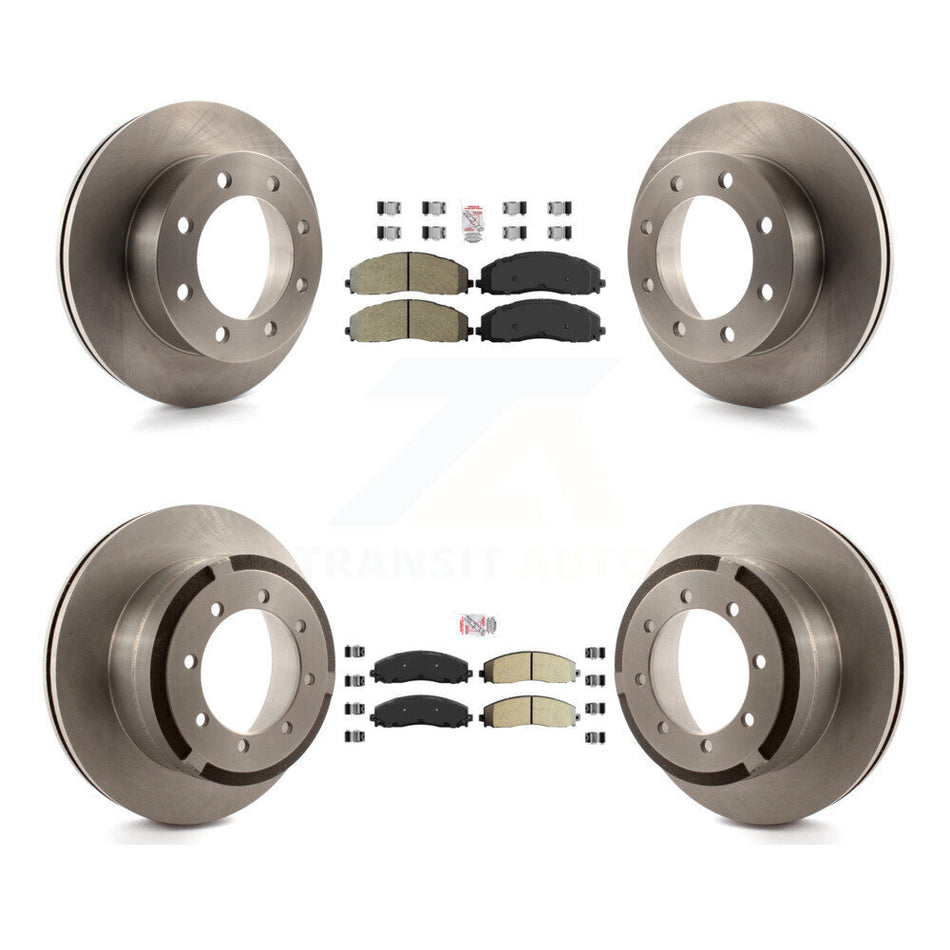 Front Rear Semi-Metallic Pad And Disc Brake Rotors Kit For 2013 Ford F-350 Super Duty 4WD K8A-106837