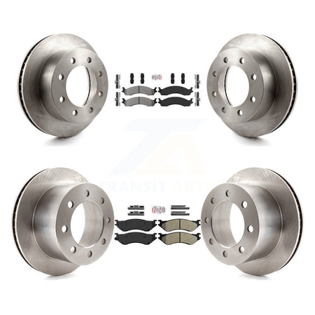 Front Rear Semi-Metallic Pads And Disc Brake Rotors Kit For 2001-2002 Dodge Ram 2500 3500 K8A-106867