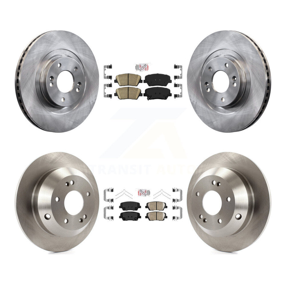 Front Rear Ceramic Pad & Brake Rotors Kit For 14-15 Kia Sorento With Red Painted Calipers K8A-106873