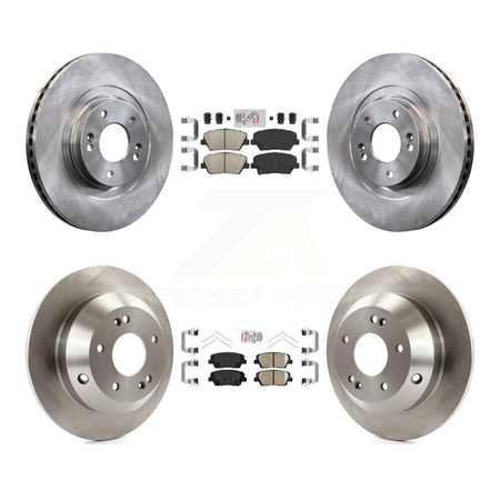 Front Rear Ceramic Pad & Brake Rotors Kit For 14-15 Kia Sorento With Red Painted Calipers K8A-106875