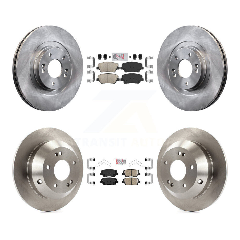 Front Rear Ceramic Pad & Brake Rotors Kit For 14-15 Kia Sorento With Red Painted Calipers K8A-106875