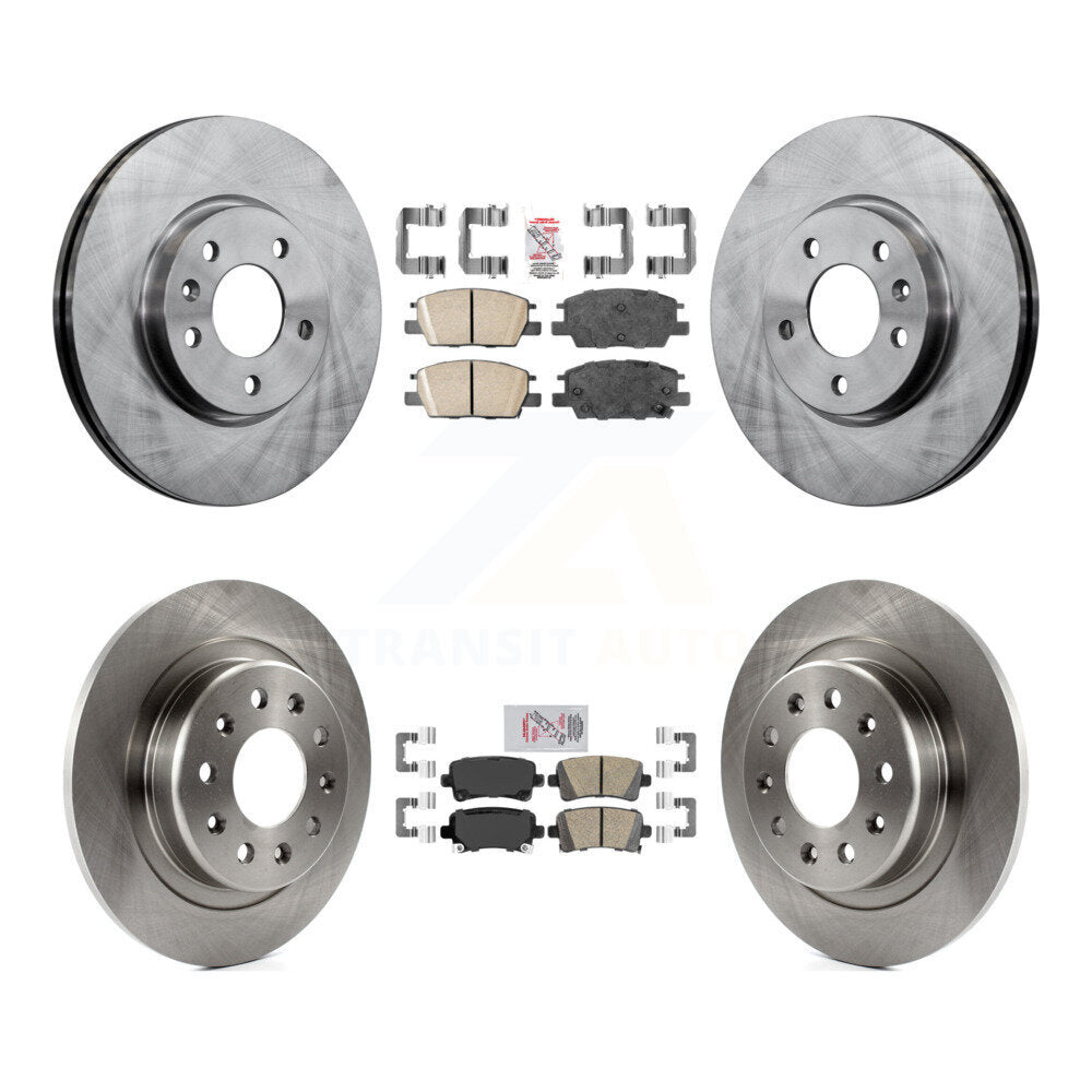 Front Rear Ceramic Pad And Disc Brake Rotor Kit For 2016 Chevrolet Malibu Carryover Model K8A-106888