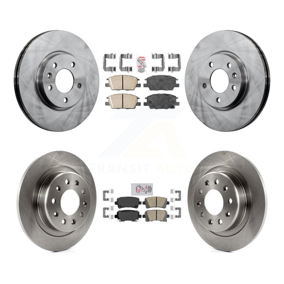 Front Rear Ceramic Pad And Disc Brake Rotor Kit For 2016 Chevrolet Malibu Carryover Model K8A-106888