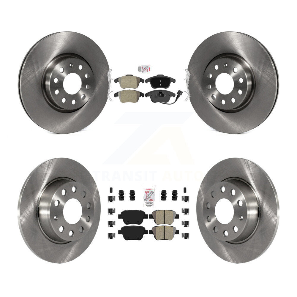 Front Rear Semi-Metallic Pads And Disc Brake Rotors Kit For 2012-2014 Volkswagen Passat K8A-106889