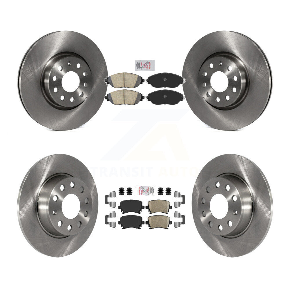 Front Rear Ceramic Pad & Brake Rotor Kit For 2015 Volkswagen GTI With Performance Package K8A-106890