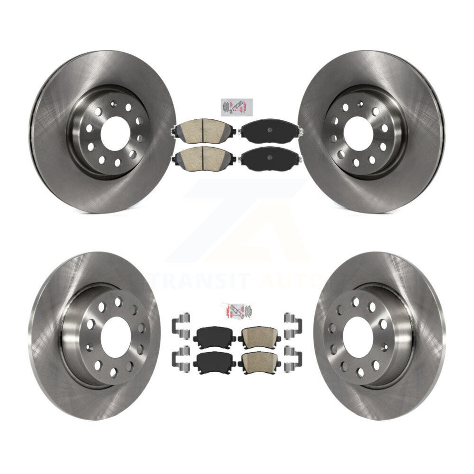 Front Rear Ceramic Pad & Brake Rotor Kit For 2015 Volkswagen GTI With Performance Package K8A-106891