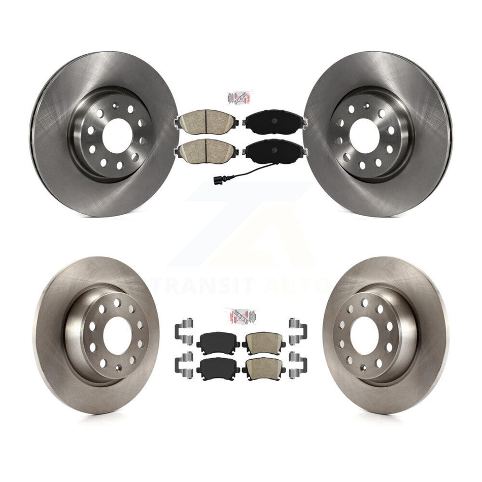 Front Rear Ceramic Pads And Disc Brake Rotors Kit For 2017 Volkswagen CC 4 Motion K8A-106893