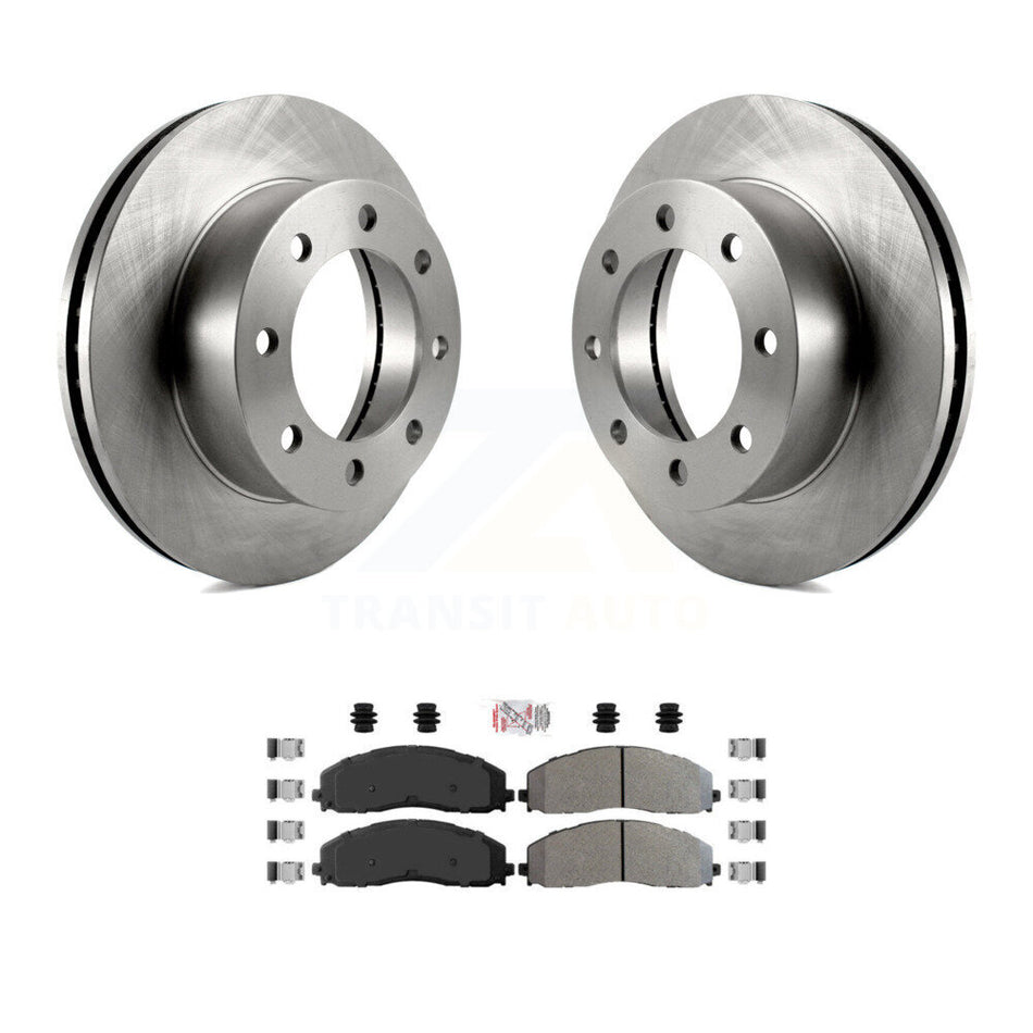 Front Disc Brake Rotors And Semi-Metallic Pads Kit For 2013 Ford F-250 Super Duty 4WD K8A-106928