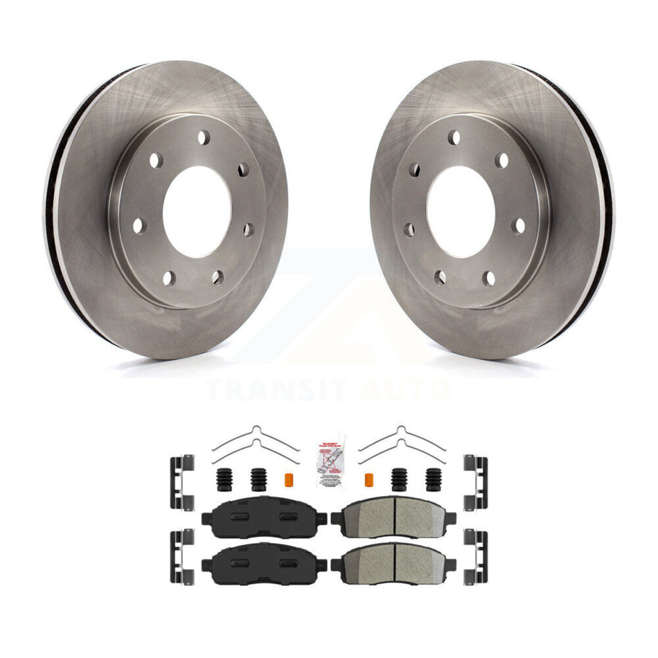 Front Disc Brake Rotors And Semi-Metallic Pads Kit For 2004 Ford F-150 4WD K8A-106943