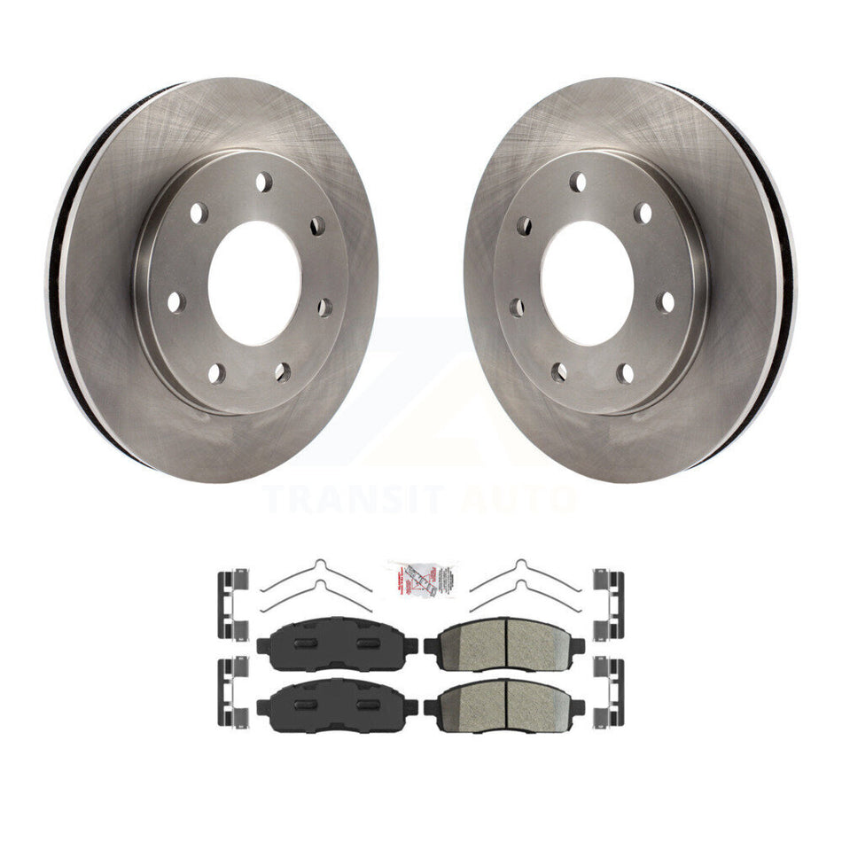 Front Disc Brake Rotors And Semi-Metallic Pads Kit For 2004 Ford F-150 4WD K8A-106947