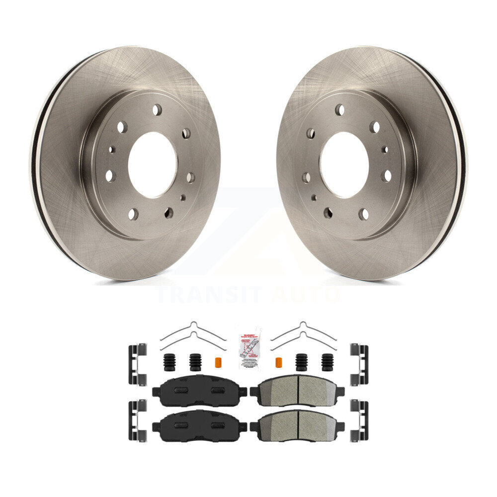 Front Disc Brake Rotors And Semi-Metallic Pads Kit For 2009 Ford F-150 With 7 Lug Wheels K8A-106952